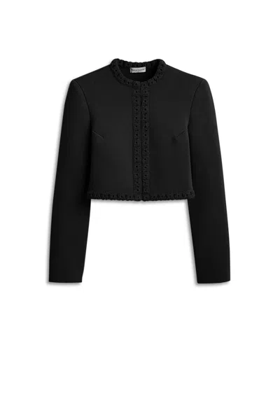 Scanlan Theodore Crepe Knit Daisy Jacket In Black