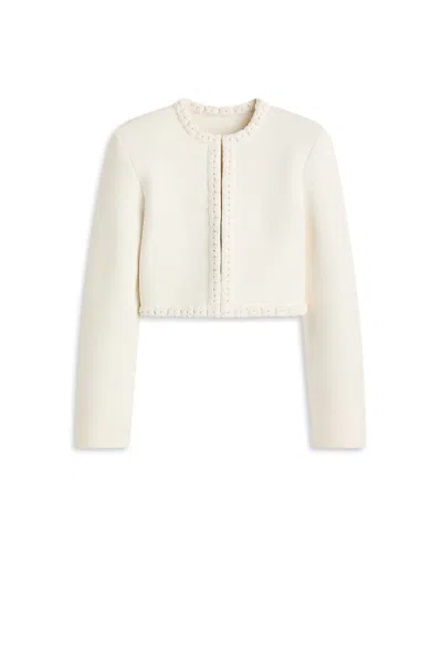 Scanlan Theodore Crepe Knit Daisy Jacket In White