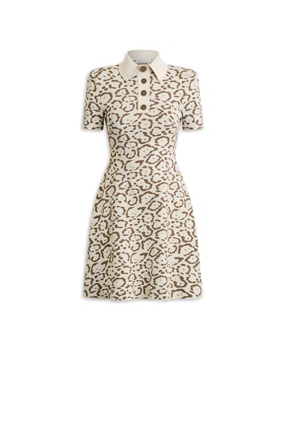 Scanlan Theodore Crepe Knit Jacquard Mini In White