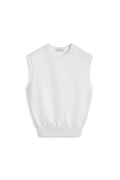 Scanlan Theodore Crepe Knit Jersey Tank In White