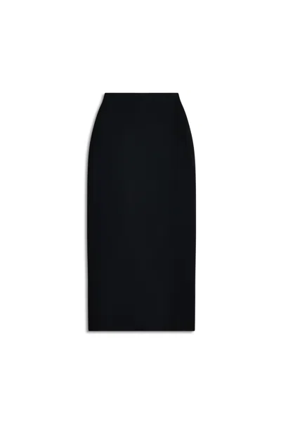 Scanlan Theodore Crepe Knit Pencil Long Skirt In Black