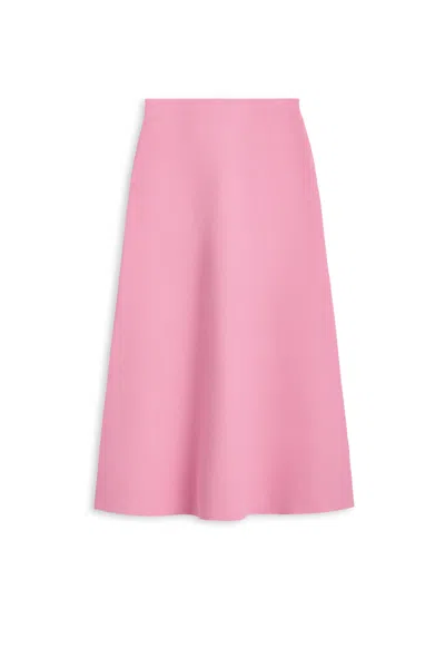 Scanlan Theodore Crepe Knit Soft Hem Skirt In Pink