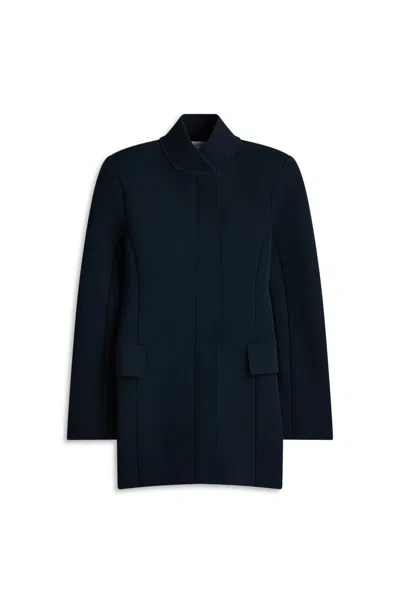 Scanlan Theodore Crepe Knit Tailored Jacket In Navy