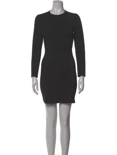 Pre-owned Scanlan Theodore Crew Neck Mini Dress In Gray
