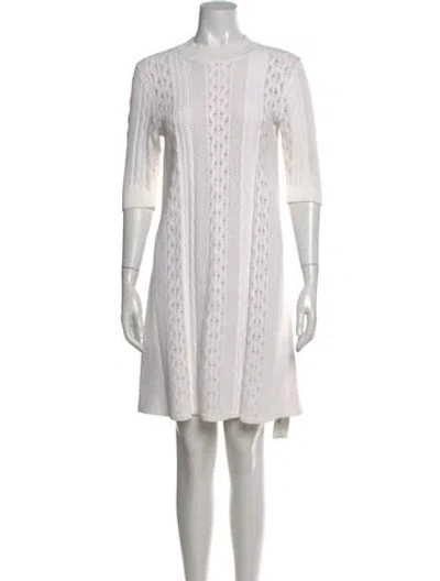 Pre-owned Scanlan Theodore Crew Neck Mini Dress In Multi