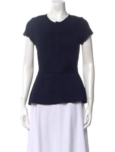 Pre-owned Scanlan Theodore Crew Neck Short Sleeve Top In Black