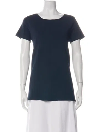 Pre-owned Scanlan Theodore Crew Neck Short Sleeve Top In Blue