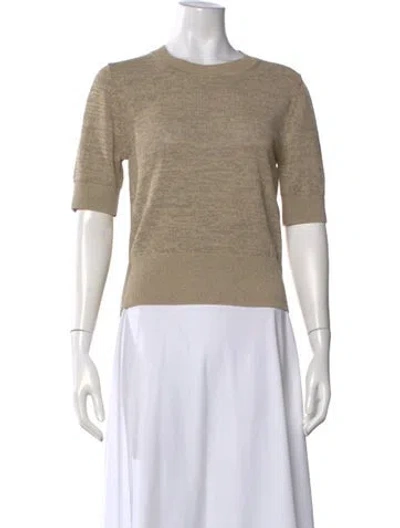 Pre-owned Scanlan Theodore Crew Neck Short Sleeve Top In Neutral