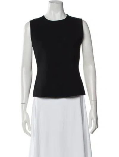 Pre-owned Scanlan Theodore Crew Neck Sleeveless Top In Black