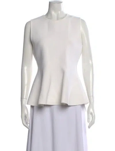Pre-owned Scanlan Theodore Crew Neck Sleeveless Top In Neutral