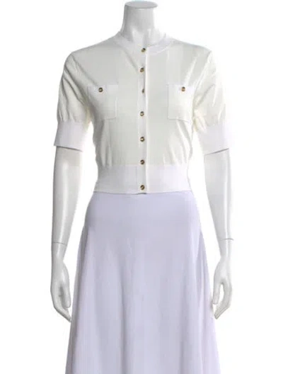 Pre-owned Scanlan Theodore Crew Neck Sweater In White