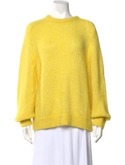 Pre-owned Scanlan Theodore Crew Neck Sweater In Yellow