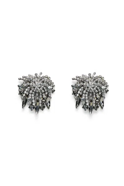 Scanlan Theodore Crystal Cascade Studs In Black.diamond