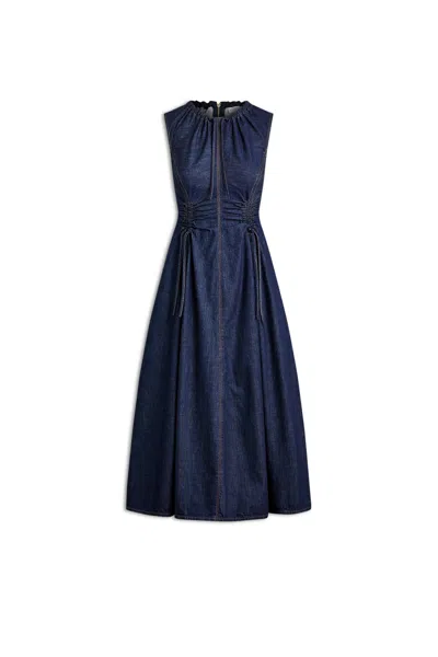 Scanlan Theodore Denim Cargo Dress In Blue