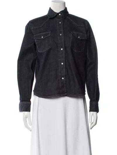 Pre-owned Scanlan Theodore Denim Jacket In Blue