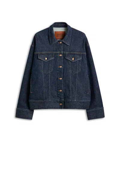 Scanlan Theodore Denim Oversized Jacket In Blue