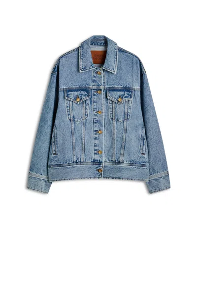 Scanlan Theodore Denim Oversized Jacket In Blue