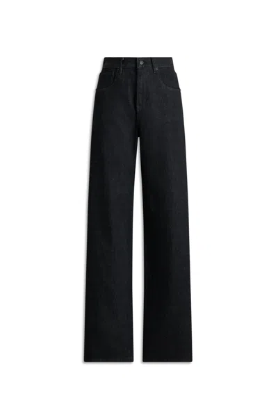 Scanlan Theodore Denim Selvedge Wide Leg Jean In Black