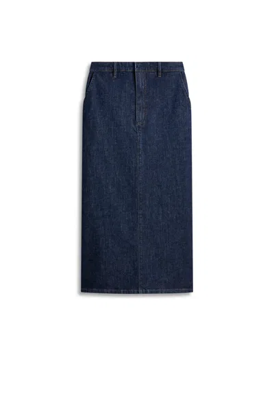 Scanlan Theodore Denim Tailored Skirt In Blue