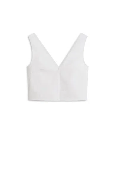 Scanlan Theodore Denim V Neck Tank In White