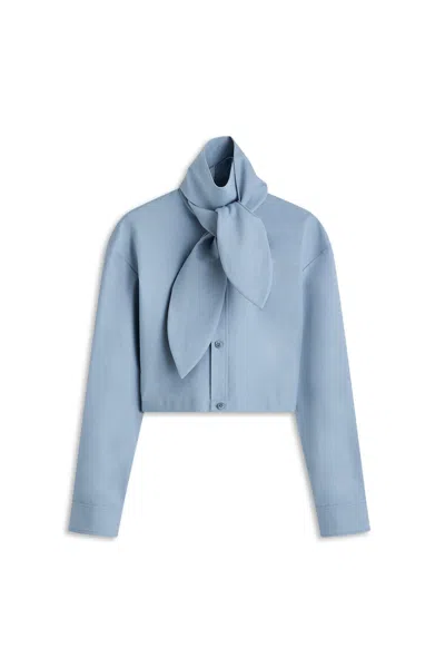 Scanlan Theodore Double Cotton Cravat Shirt In Blue