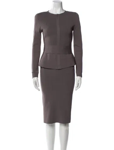Pre-owned Scanlan Theodore Dress Set In Gray