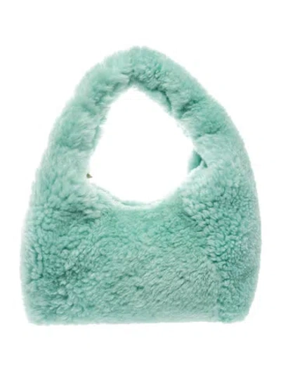 Pre-owned Scanlan Theodore Faux Fur Shoulder Bag In Green