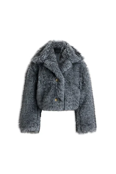 Scanlan Theodore Faux-fur Jacket In Silver