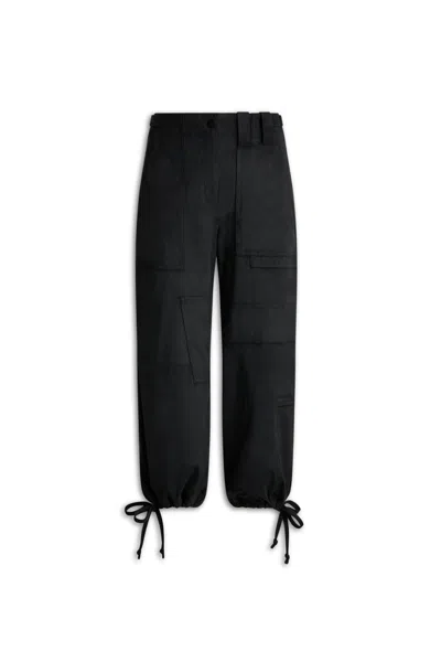 Scanlan Theodore Faux-suede Crop Cargo In Black
