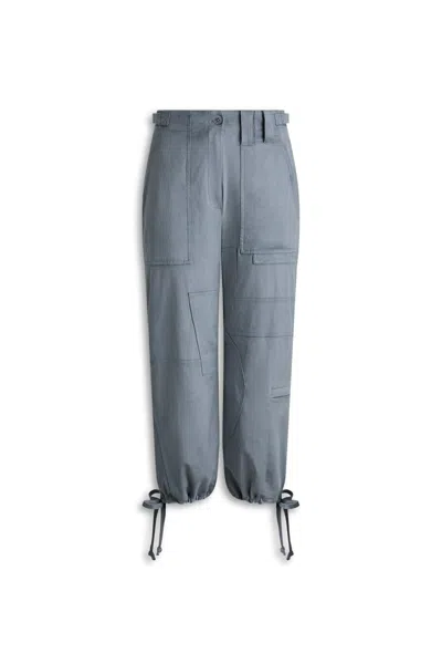 Scanlan Theodore Faux-suede Crop Cargo In Denim