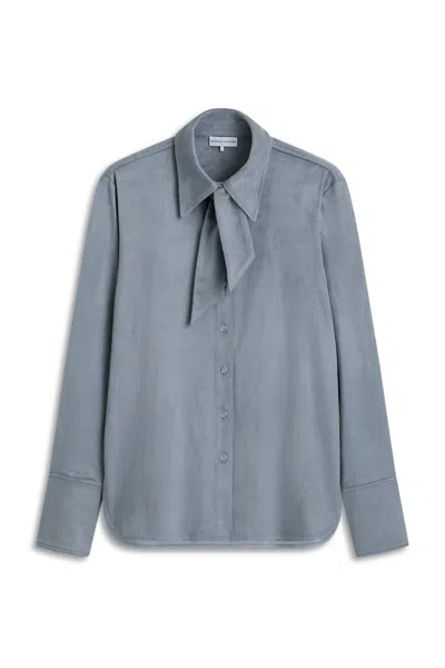 Scanlan Theodore Faux-suede Shirt In Denim