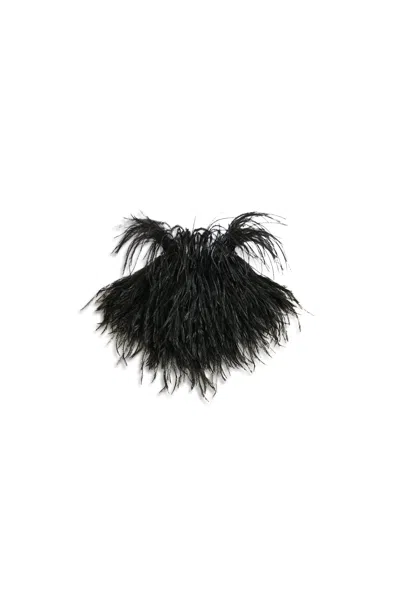 Scanlan Theodore Feather Scarf In Black
