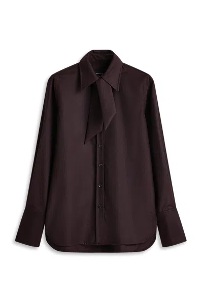Scanlan Theodore Flannel Cravat Shirt In Burgundy