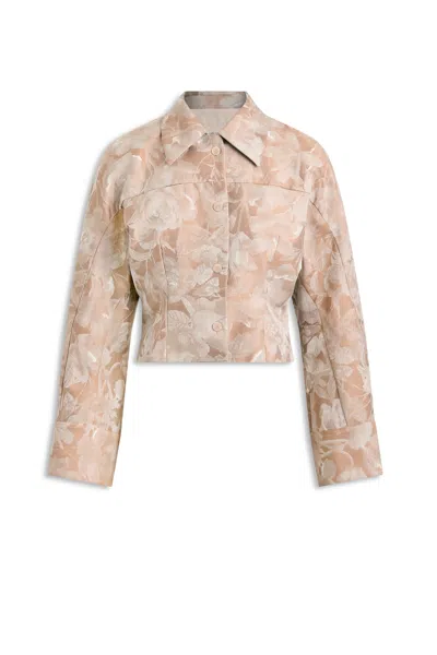 Scanlan Theodore French Damask Floral Jacket In Pink
