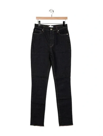 Pre-owned Scanlan Theodore High-rise Straight Leg Jeans In Black