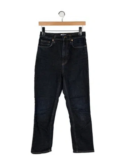 Pre-owned Scanlan Theodore High-rise Straight Leg Jeans In Blue