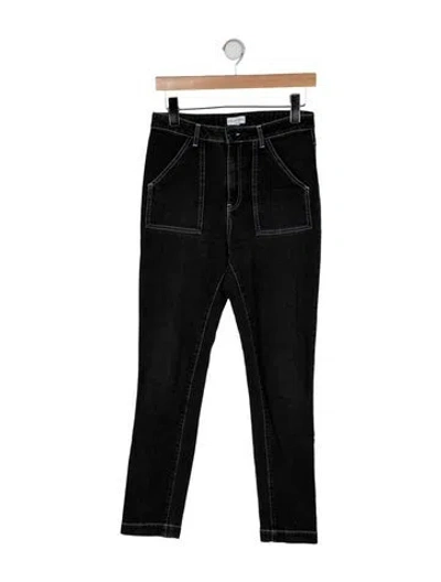Pre-owned Scanlan Theodore High-rise Straight Leg Jeans In Grey