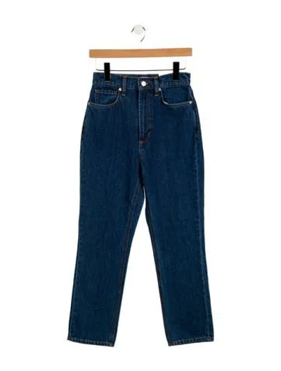 Pre-owned Scanlan Theodore High-rise Straight Leg Jeans W/ Tags In Blue