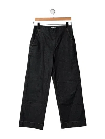 Pre-owned Scanlan Theodore High-rise Wide Leg Jeans In Black/grey