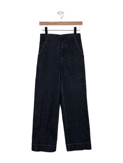 Pre-owned Scanlan Theodore High-rise Wide Leg Jeans In Blue