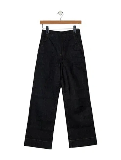 Pre-owned Scanlan Theodore High-rise Wide Leg Jeans In Blue