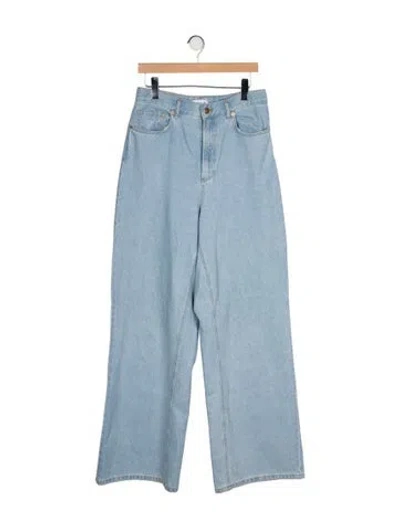 Pre-owned Scanlan Theodore High-rise Wide Leg Jeans In Blue