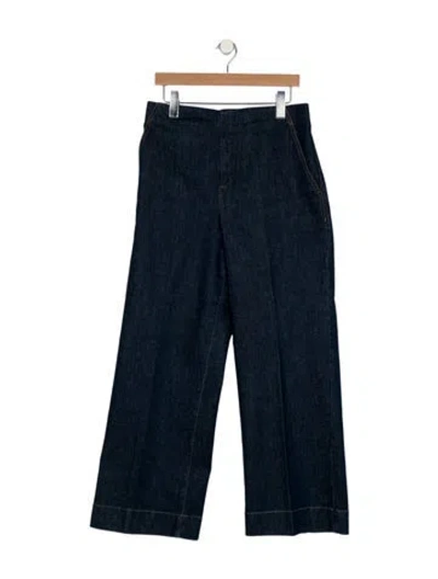 Pre-owned Scanlan Theodore High-rise Wide Leg Jeans In Blue
