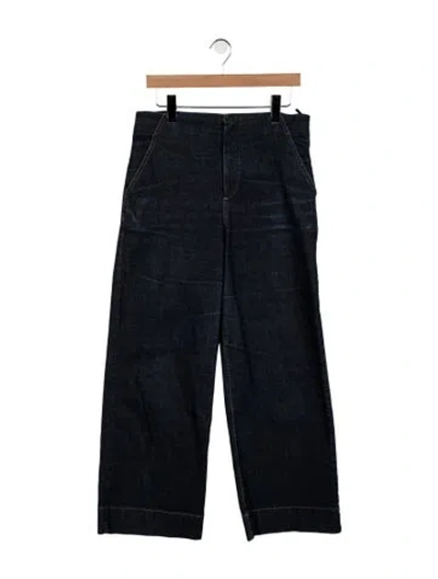 Pre-owned Scanlan Theodore High-rise Wide Leg Jeans In Blue