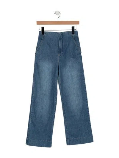 Pre-owned Scanlan Theodore High-rise Wide Leg Jeans In Blue