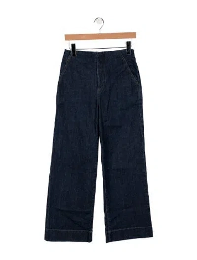 Pre-owned Scanlan Theodore High-rise Wide Leg Jeans In Blue