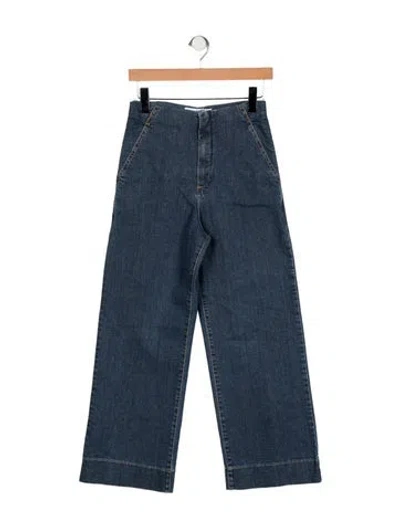 Pre-owned Scanlan Theodore High-rise Wide Leg Jeans In Blue