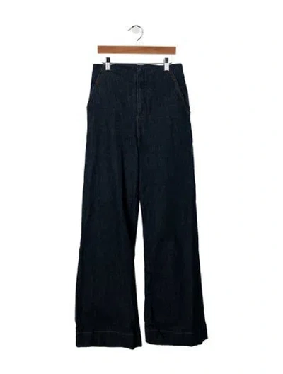 Pre-owned Scanlan Theodore High-rise Wide Leg Jeans In Blue