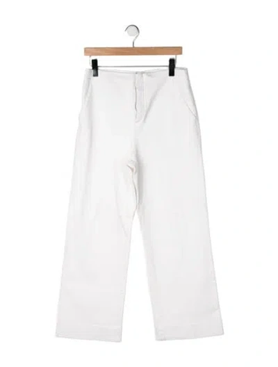 Pre-owned Scanlan Theodore High-rise Wide Leg Jeans In Neutrals/white