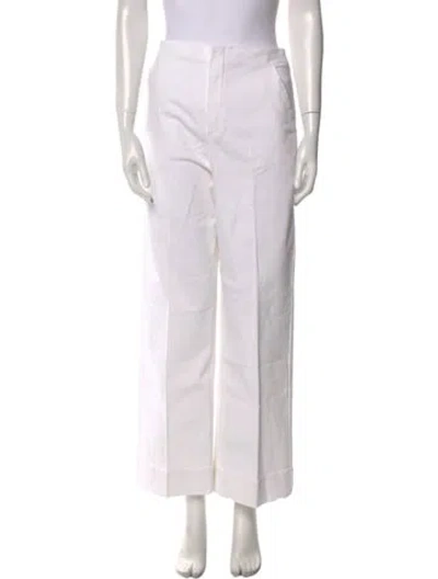 Pre-owned Scanlan Theodore High-rise Wide Leg Jeans W/ Tags In White